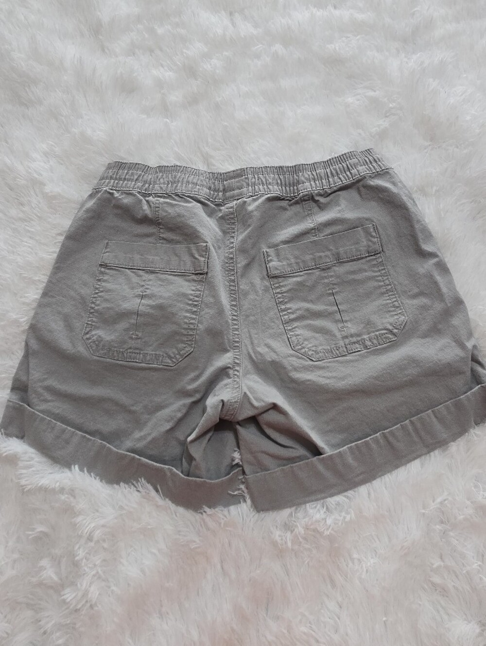 Natural Reflections Washed Gray Drawstring Bermuda Shorts - Picture 4 of 6